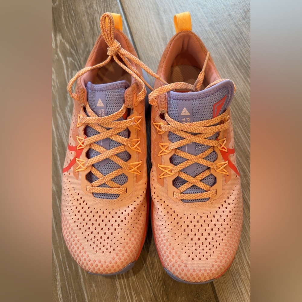 Nike Orange and Purple Athletic Shoes
Nike React Trail